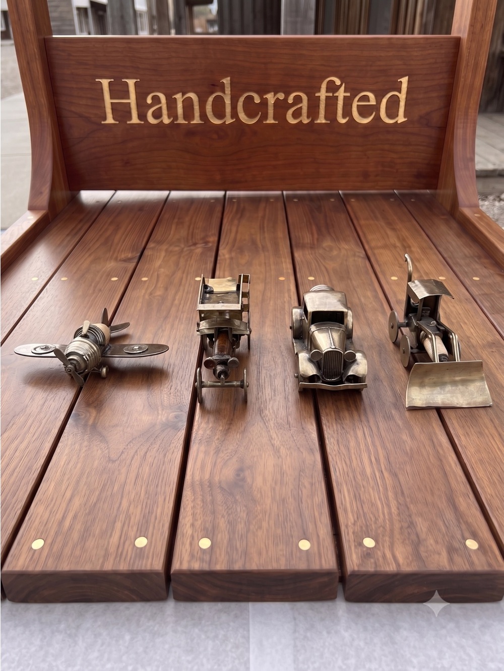 Handcrafted Steampunk Spark Plug Art Vehicles, Set of 4
